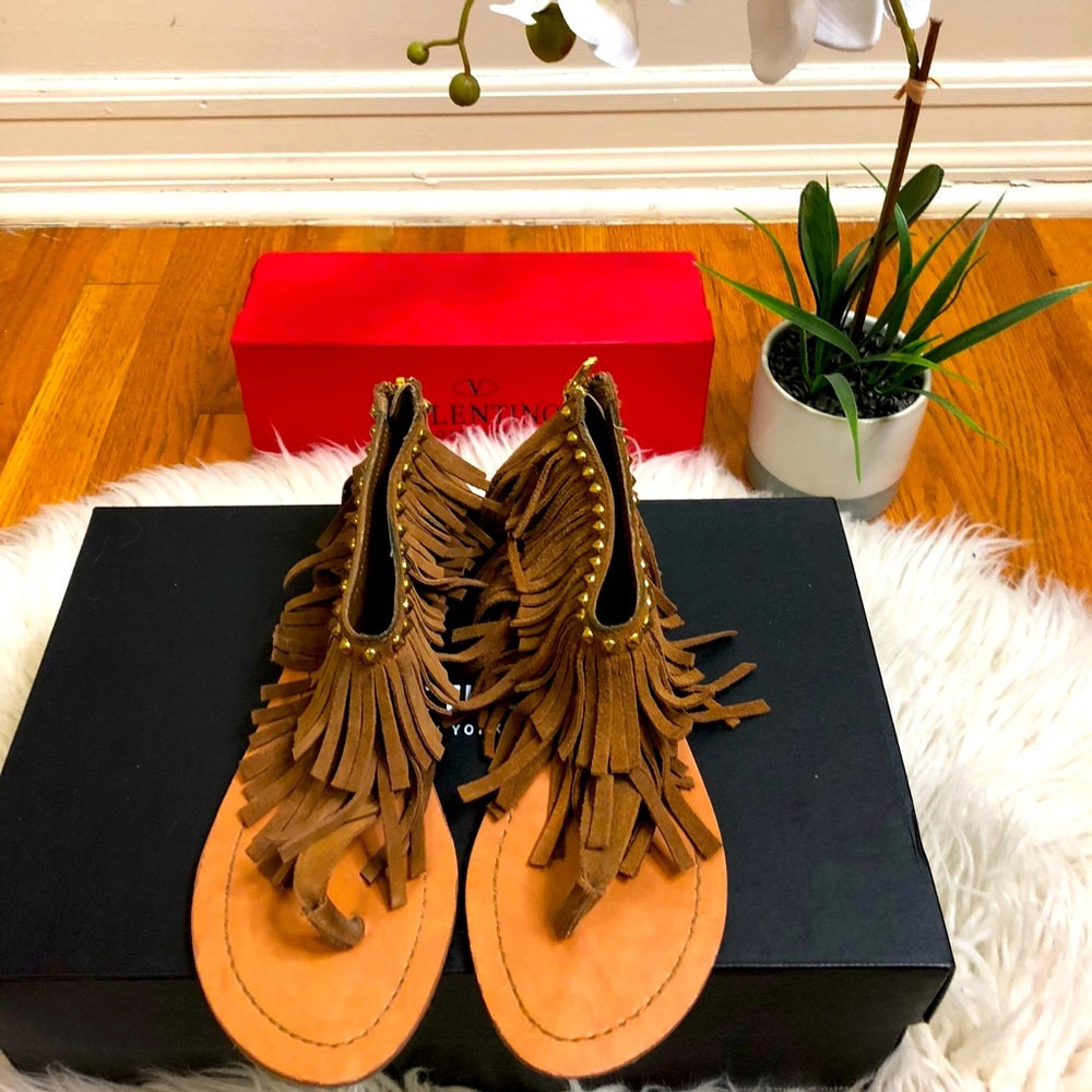 Fringe Brown Sandals